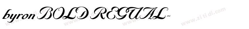 byron BOLD REGUAL字体转换